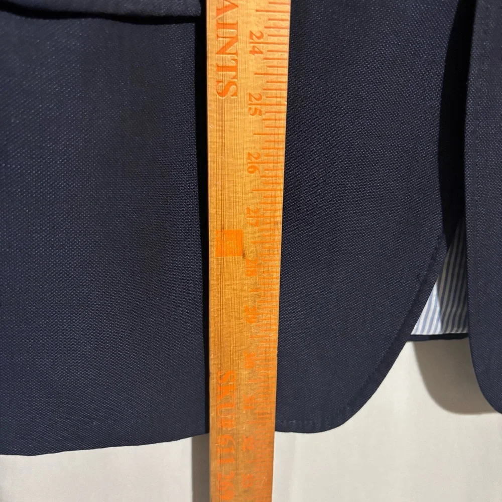 Banana Republic Tailored Fit Dark Blue 44R Men's Blazer 82% Wool 18% Linen